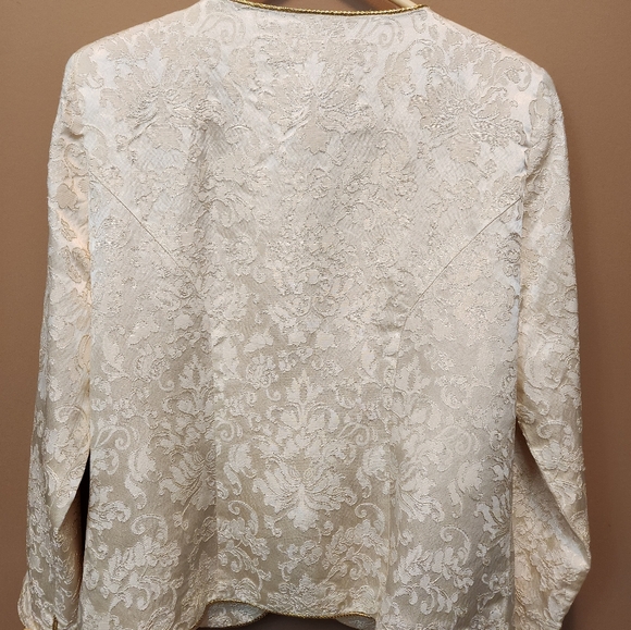 Vintage Jacket, Brocade Fabric, lined, handmade - Picture 2 of 8
